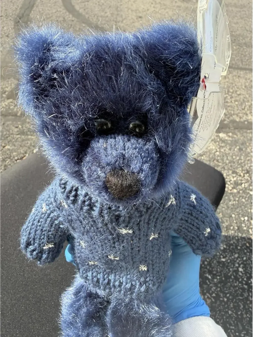 Ty Attic Treasures Collection Orion Blue Bear‎ Plush With Sweater